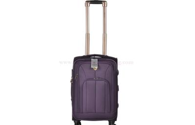 China Heavy duty retractable handle purple roller gear bag for women for sale