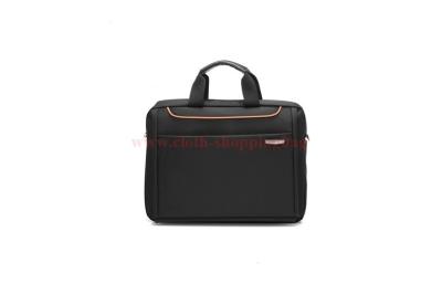 China Durable black nylon laptop computer shoulder bag with large main compartment for sale