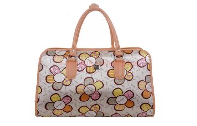 China Eco - friendly Printing flower pattern Cloth Travel bags for young girl 45*20*28cm for sale