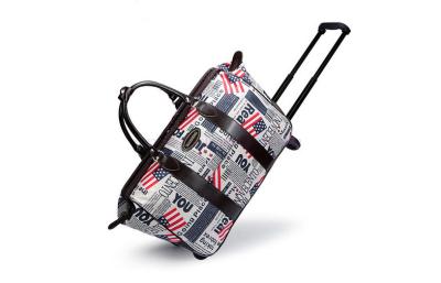 China Cute cartoon pattern durable 20 inch cloth travel bag with wrapped dual handle for sale