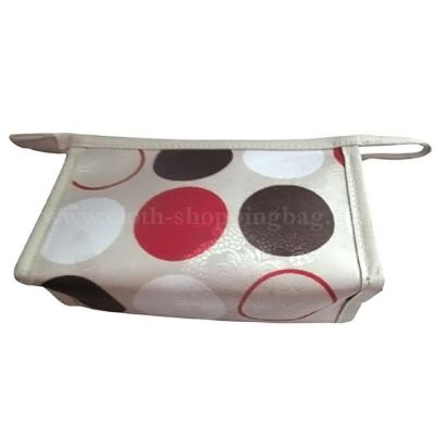 China El bolso cosmético de la cremallera de la tela del modelo de punto para los regalos contrarios, maquillaje lindo empaqueta en venta