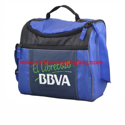 China La bolsa de asas durable azul modificada para requisitos particulares del almuerzo bebe el portador para al aire libre en venta