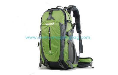 China Professional 40L green mountain climbing bags  easy to clean for sale