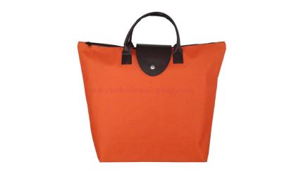 China Large orange 300D / 600D oxford foldable shopping bags for enterprise promotion for sale