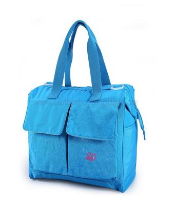 Chine Sac d'épaule en nylon bleu de taille moyenne promotionnelle pour des étudiants de colleage à vendre