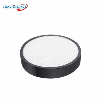 China Low Resistance Black Cardboard /PP Frame Round Air Purifier Air Filter for sale