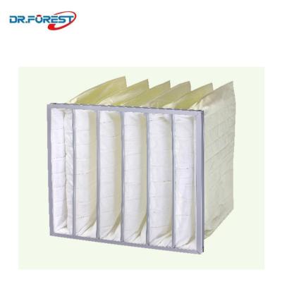 China High Dust Holding Synthetic Fiber Pocket Air Filter Dust Collector Bag Filter For Air Conditioning HVAC Systems for sale