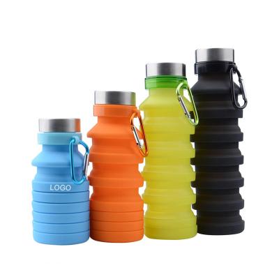 China Outdoor Sport Viable Hot Selling Portable Silicone Travel Collapsible Collapsible Water Bottle Cup for sale