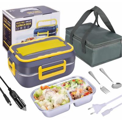 China Viable Lunch Box Set Spoon and Fork, 2022 High Quality Portable Electric Warm Adult Car Food Warmer Lunch Box for Office for sale