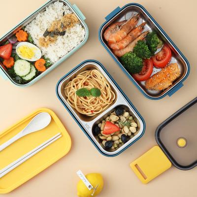 China Rectangular Freshness Preservation PP Large Airtight Food Storage Containers, Custom Japanese Kids Plastic Thermos Container School Food Bento Box for sale