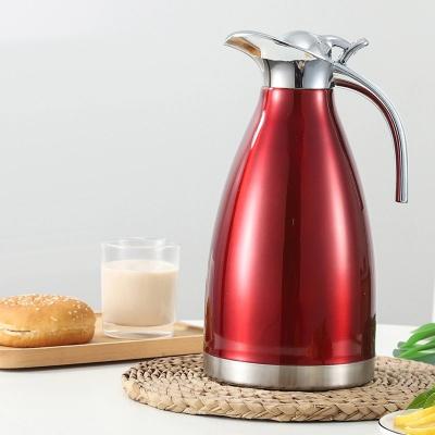 China WITH LID Hot Sale 1L European Style 304 Stainless Steel Double Wall Vacuum Insulation Coffee Pot for sale