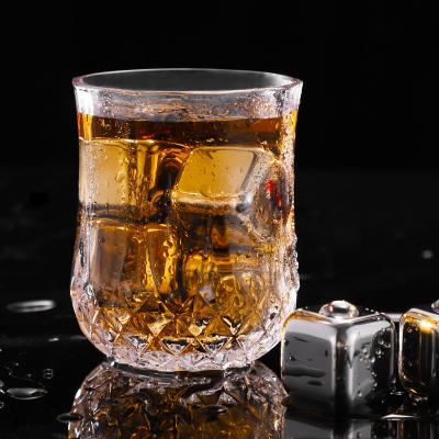 China Home Viable Sale Refrigerator Storage Box Stainless Steel Ice Cube Whiskey Stone With Tongs for sale