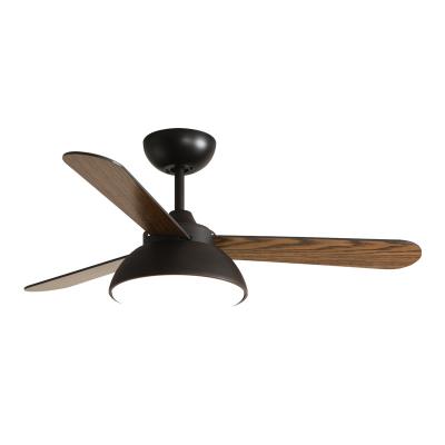 China European Luxury Mute Energy Saving Frequency Air Cooling Living Room Modern Pure Copper 3 Blades Ceiling Fan with LED Light for sale