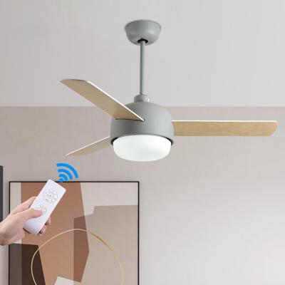 China High Quality Modern Metal 24W Wooden Remote Control 44inch AC Motor Led Ceiling Fan Light for sale