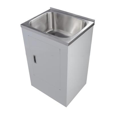 China Modern Stainless Steel Laundry Tub With Cabinet , New Australia 30L 304 Stainless Steel Laundry Sink Cabinet for sale