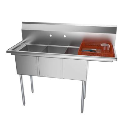 China Restaruant 3 Three Bowl Stainless Steel Commercial Commercial Restaurant Sink for sale