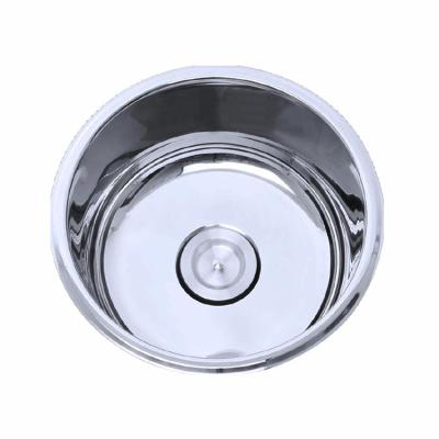 China Without Basin Faucet D34x16 304 Stainless Steel Undermount Single Bar Kitchen Round Bowl Sink for sale