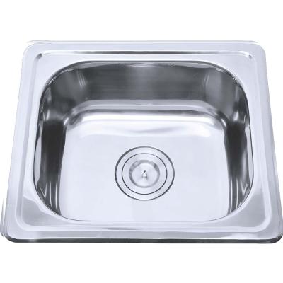 China Without Faucet SUS304 Single Bowl Stainless Steel Sink Under Mount Laundry Sink for sale