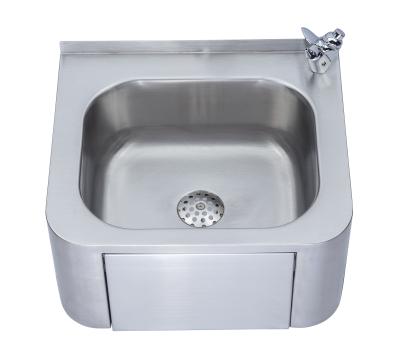 China Without Faucet Knee Sink 304 Stainless Steel Wall Mount Hand Sink Knee Operated Sink for sale