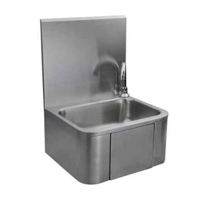 China With Free Standing Faucet 304 Stainless Steel Kitchen Wall Mounted Kitchen Sinks Hand Wash Sink Basin Knee Operated Sink For Hospital for sale