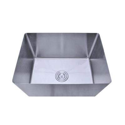 China Without Faucet Customized Retangular Welding Sink Inside Tabletop Sink Kitchen SS 304 Stainless Steel Commercial Sink Handmade Fabricated Bowl for sale