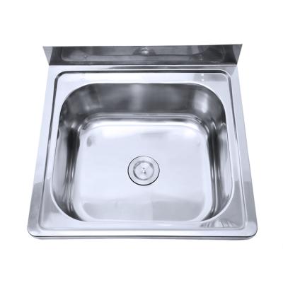 China Modern EU Wall Hung Floor Mounted Stainless Steel Bucket Sink Cleaners Step Down Mop Sink For Public Sanitation for sale