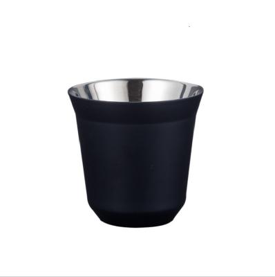 China Durable double wall insulated stainless steel 80ml 160ml nespresso coffee mug, heat resistant nespresso coffee mugs for sale