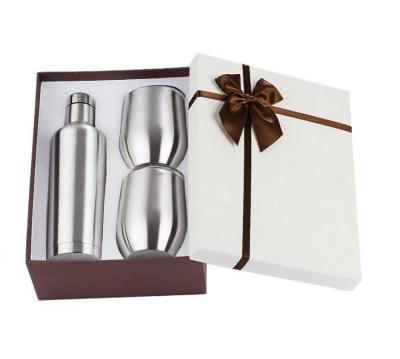 China Sustainable Stainless Steel 500ml Wine Tumbler Insulated Double Walled Bottles Wedding Bridesmaid Gift Set for sale