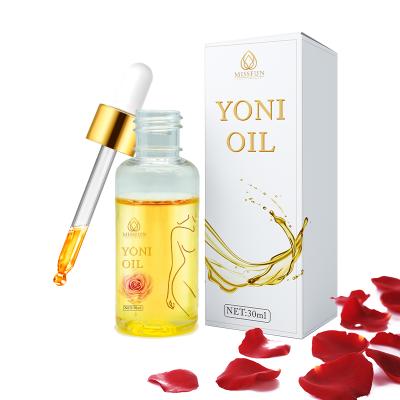 China 1-2 drops customize box Yoni Essential Oil Womb Detox Vaginal Tightening Massage Oil for sale