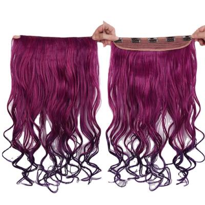 China Wholesale Curly Hair Extension Clip In Factory Wholesale Price Of Curly Synthetic Hair Extensions 5 Clips Hair Piece for sale