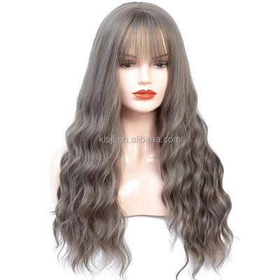 China Natural Looking Water Wave Wigs Body Wave Long Thick Synthetic Hair Wig Natural Looking Heat Resistant Wig for sale