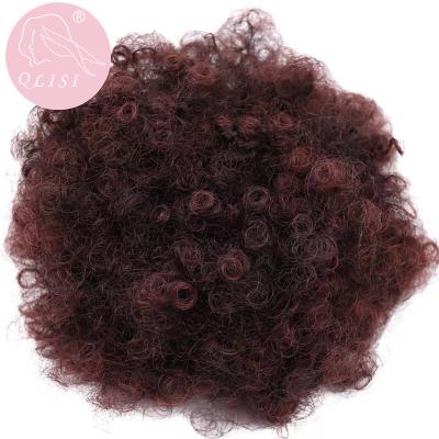 China 8 Inch Curly Afro Curly Bun Clip Chignon Hair Bun Clip Afro Curly Drawstring Short Hair Pieces for sale