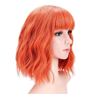 China Short Loose Natural Sliver Water Wave Synthetic Look Wig for sale