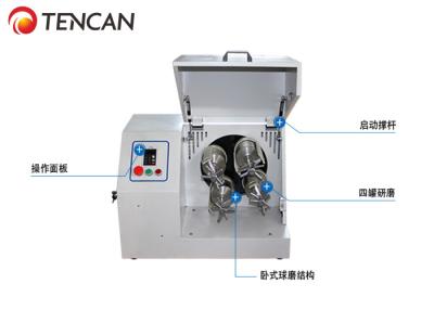 China Horizontale Ball-Mühlmaschine 0.4L - planetarische Mühle der anti- der Sedimentbildung 6L Schleifmühle des Beweises nassen zu verkaufen