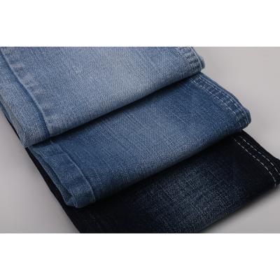 China Breathable Wholesale Dark Blue Cotton Spandex Denim Fabric For Jeans Stretch Customizable Denim for sale