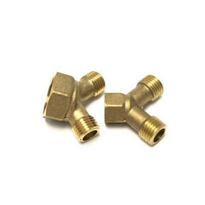 China Fine workmanship/anti rust Wholesale Brass Three Way Hose Connector Copper Water Pipe Fitting Joint for sale