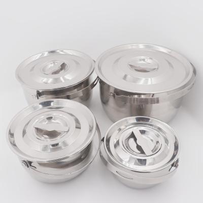 Cina 15,18,21,24cm 4pcs  Kitchen tools no-magenic stainless steel cooking pot travel camping outfit cooking sets in vendita