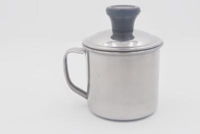 China 12cm Outdoor use stainless steel camping cup chrome wine mug with cover zu verkaufen