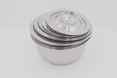 中国 10pcs Cooking stock pot multi size round shape stewed pot set metal steel basin with lid 販売のため