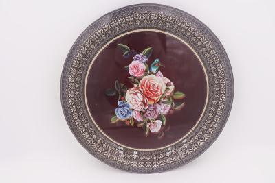 China 36cm Classic elegant wedding dinner plates wholesale decorative flower bone plate for sale