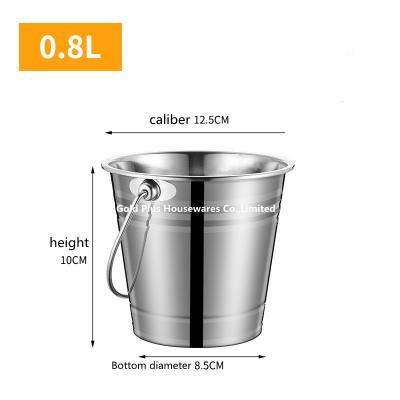 China 0.8L Promotion outdoor stainless steel ice bucket with handle for bar metal champagne beer wine keg cooler zu verkaufen