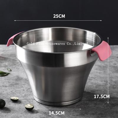 China 609g Factory direct custom luxury mini wine ice bucket tubs for beer thickened type stainless steel drinking bucket zu verkaufen