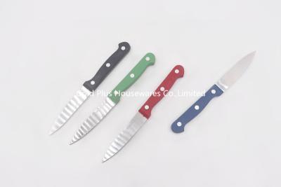 China Cuchillo de filete de acero inoxidable de los regalos promocionales con el cuchillo de pelado agudo de las frutas de la manija plástica dura en venta