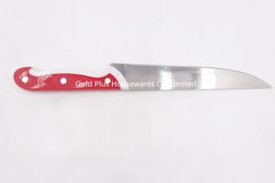 China cuchillo de cocinar de 1.1m m con el cuchillo chino rojo de acero inoxidable del cocinero de la aduana profesional de la manija plástica en venta