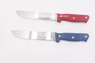 China Tableknife kithen supplier stainless steel butcher knife manufacturer forging knife with different colors à venda