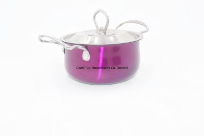 中国 Kitchenware stainless steel soup pot hot sale 16cm metal stockpot kitchen cooking pot for home 販売のため