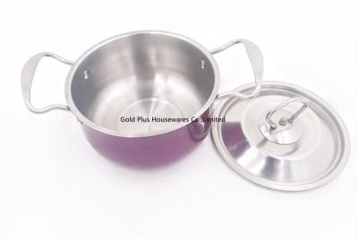 Cina 6pcs Best selling 16,18,20cm insulated food warmer casserole stainless steel casserole hot pot in vendita