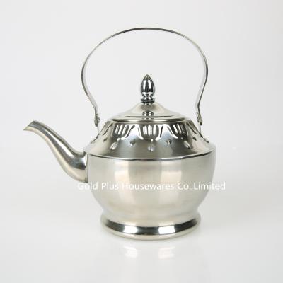 China 18cm Office hot water mirror finishing coffee kettle stainless steel teapot with infuser for loose tea zu verkaufen