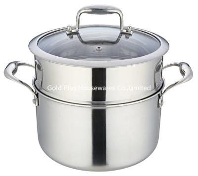 Chine pot de ragoût courant à cuire de cuiseur d'induction de pot d'acier inoxydable de cuisine familiale de 18,20,22,24cm grand à vendre