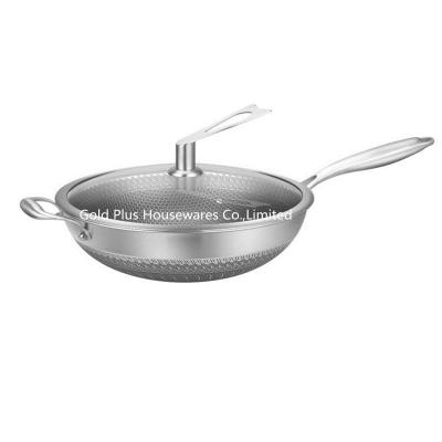 China 32cm  Chinese manufacturer nonstick sauce pan with induction base global household skillet pan with glass cover zu verkaufen